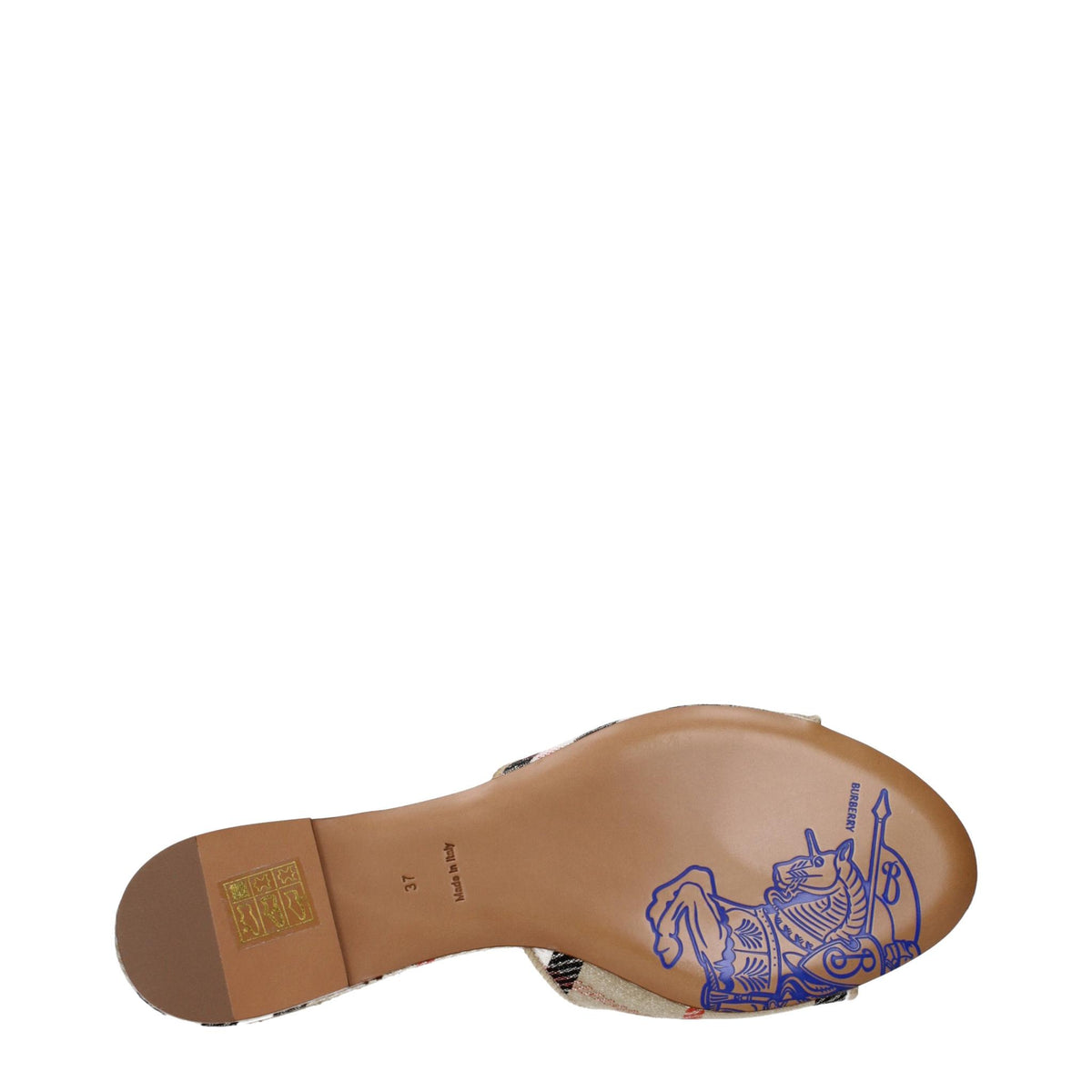 BURBERRY Leather Strappy Sandals Black Women