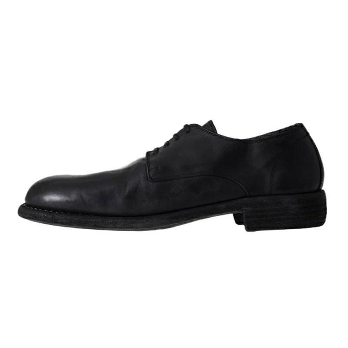 GUIDI Full Grain Leather Derby Shoes Black 992 FULL GRAIN