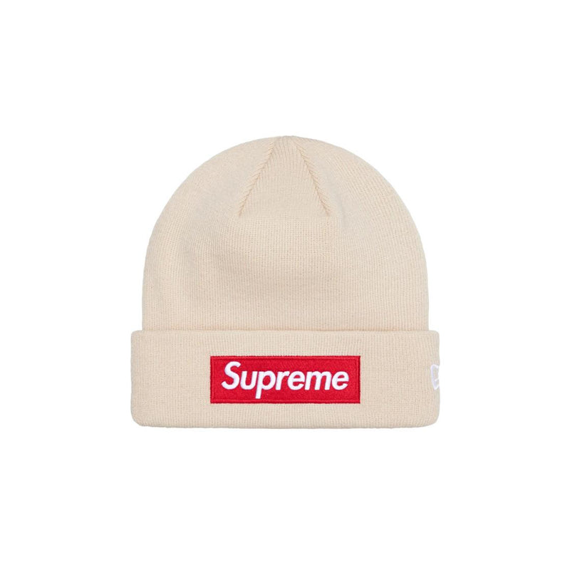 Supreme New Era Box Logo Beanie Stone Ivory Unisex