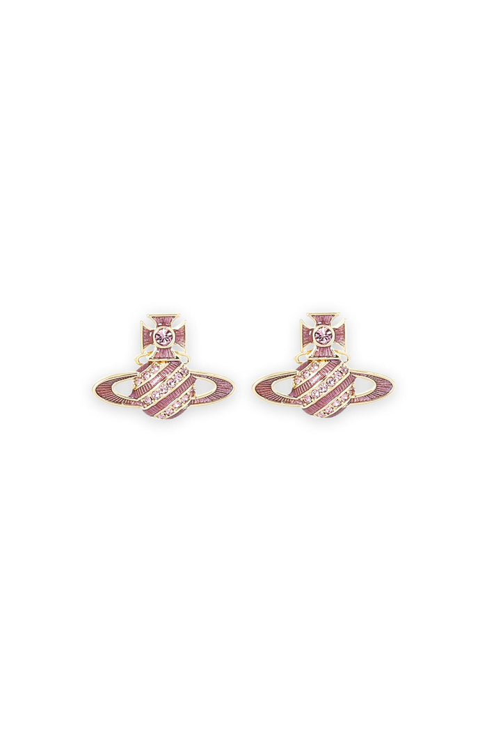 Vivienne Westwood Gold Pink Assita Earrings 62010365 02R875 R875
