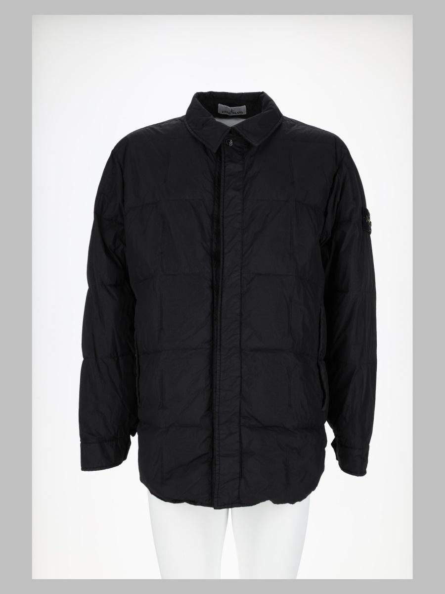 STONE ISLAND Black Down Puffer Jacket for Men