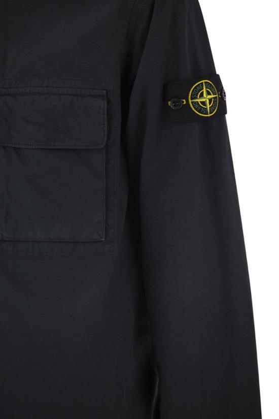 STONE ISLAND Navy Jacket Men’s Cotton Blend Zip-Up Oute K2S151200004 S0179 V0020