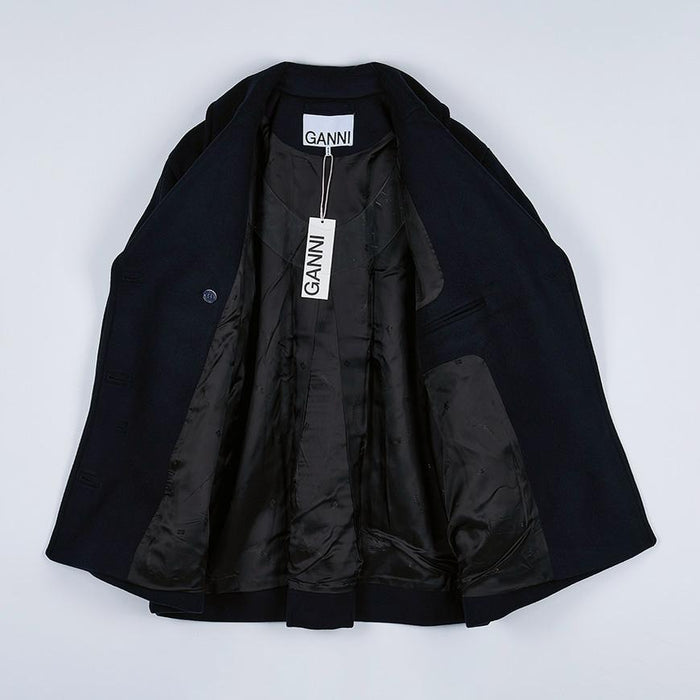GANNI Women’s Wool Oversized Peacoat W0803 683