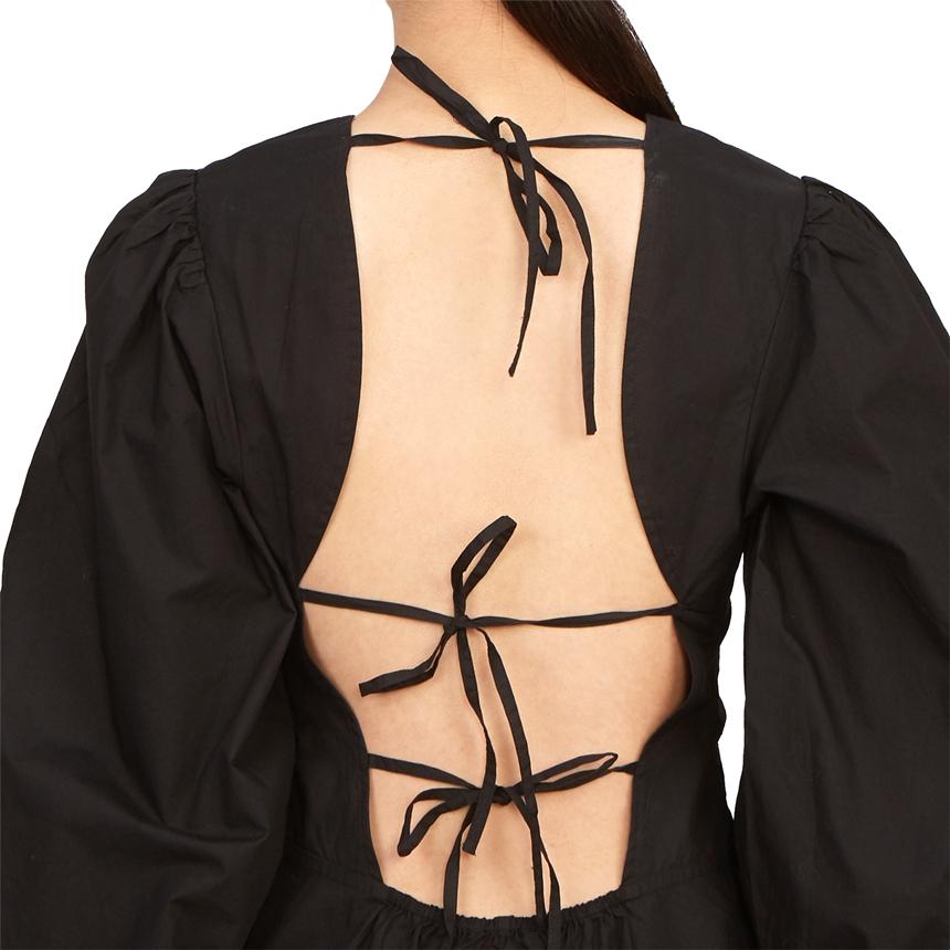 GANNI Black Mini Dress Women’s Mini Dress