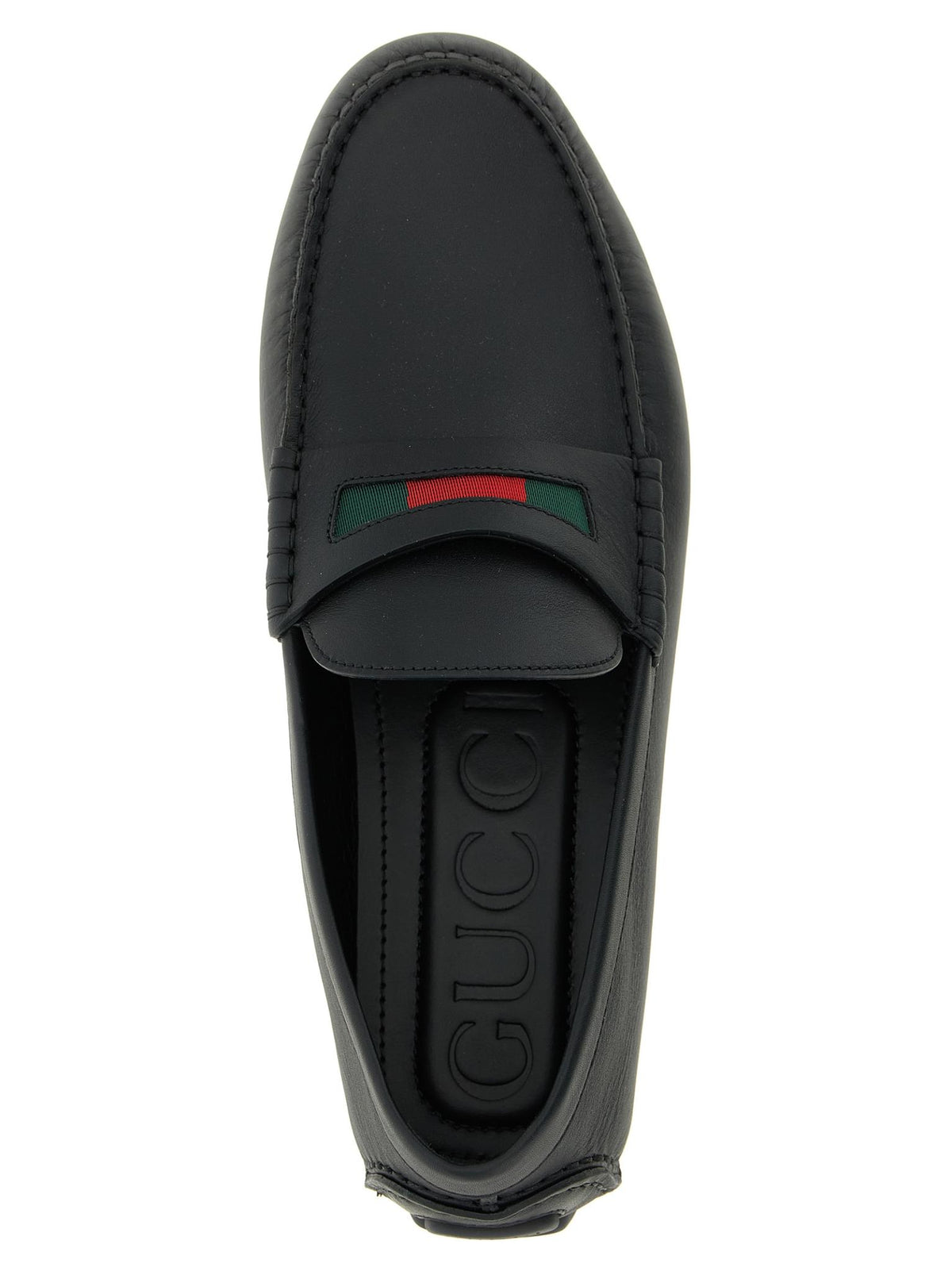 GUCCI Black Leather Loafers for Men