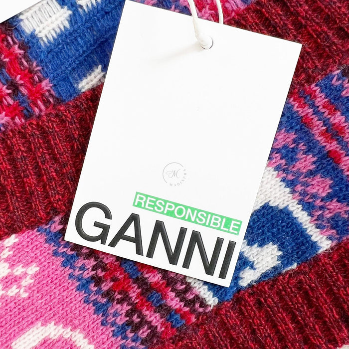 GANNI Graphic Logo Wool Knit Vest K2121