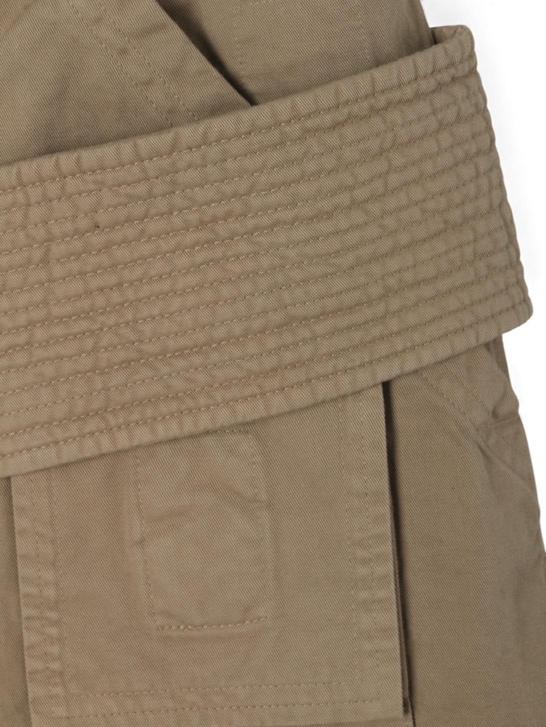Rick Owens DRKSHDW Wide Creatch Cargo Pants Dirty Pearl Cotton Twill