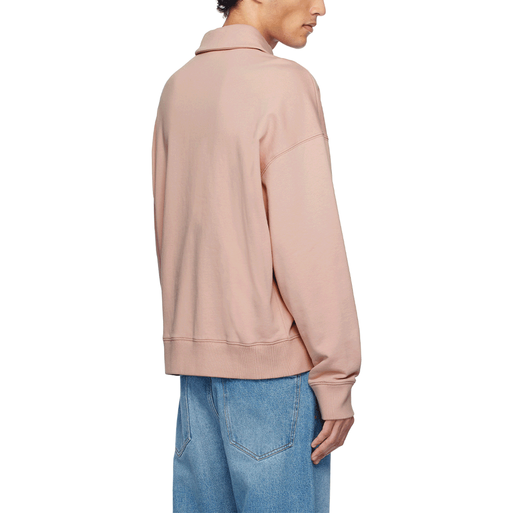 Maison Kitsune Bolt Fox Polo Collar Men’s Sweatshirt OM00211 KM0001