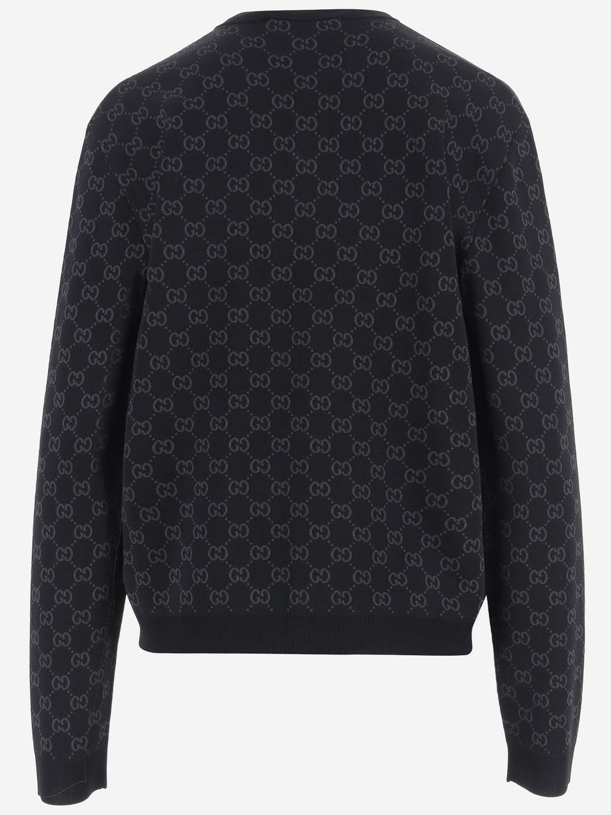GUCCI Black Wool Round Neck Knit Sweater