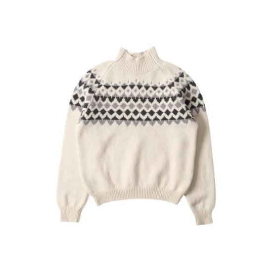 Margaret Howell Ecru Grey Turtleneck Knit Sweater for Women WOKN0563 A25KYYECY