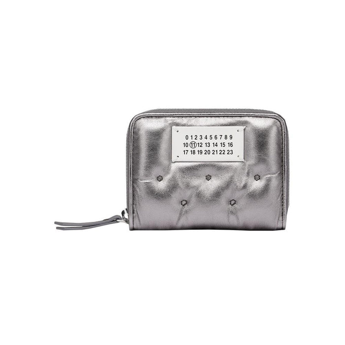 Maison Margiela Glam Slam Silver Leather Coin Bifold Wallet