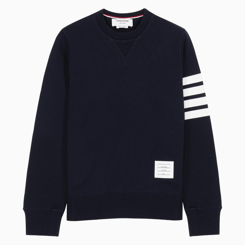 THOM BROWNE Navy Diagonal Armband Classic Sweatshirt Unisex