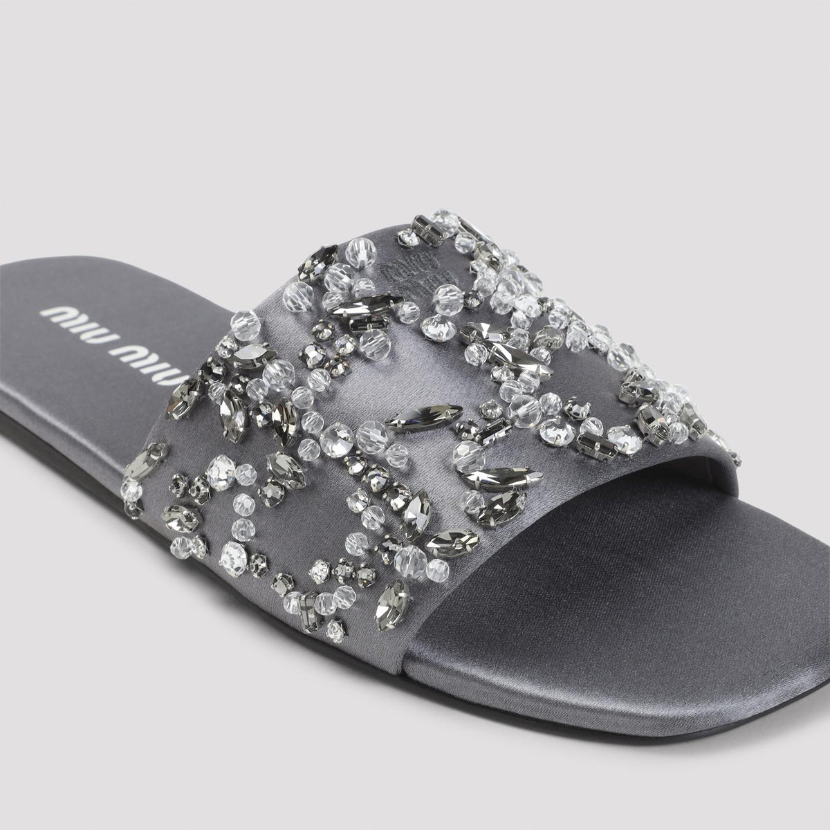 Miu Miu Leather Sandals Women’s Black Slide Sandals