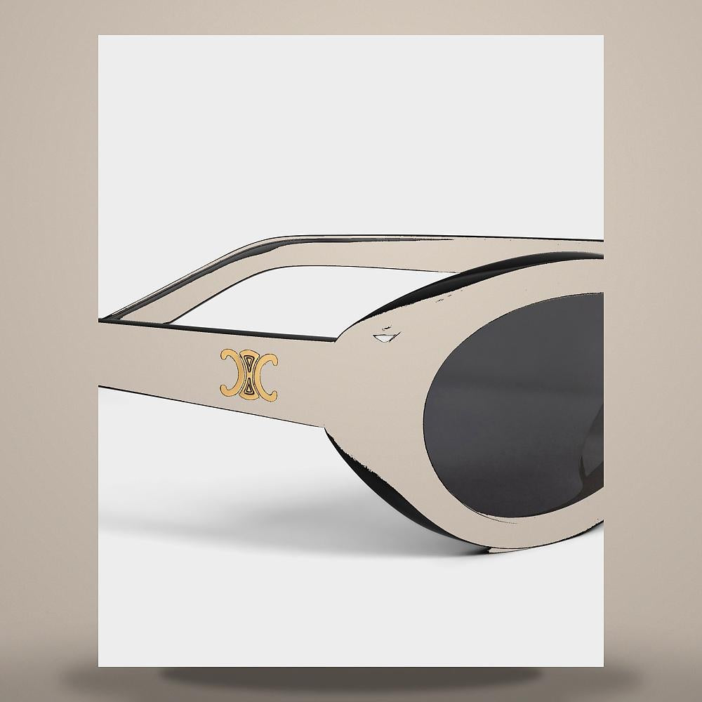 CELINE Triomphe XL 01 Sunglasses Acetate Ivory