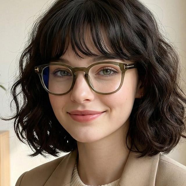 TOM FORD Blue Light Blocking Asian Fit Eyeglasses Unisex TF6015KB 057