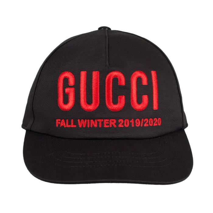 GUCCI Logo Embroidered Baseball Cap Black