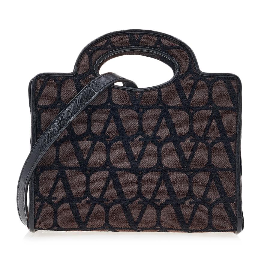 VALENTINO Garavani Women’s Trois M Mini Leather Tote Bag White