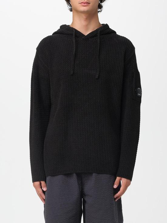 CP Company Black Hooded Sweatshirt Women’s Top 19CMKN018A005558G999