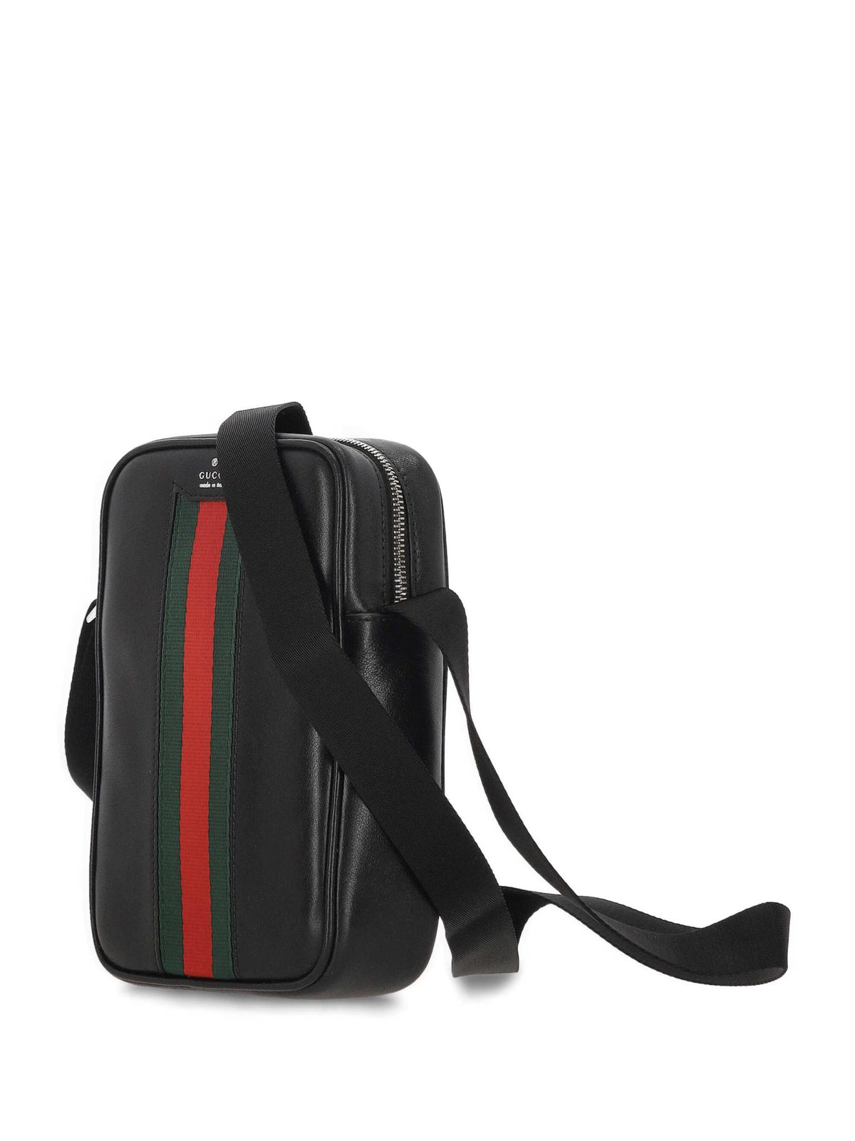 GUCCI Leather Shoulder Bag Black