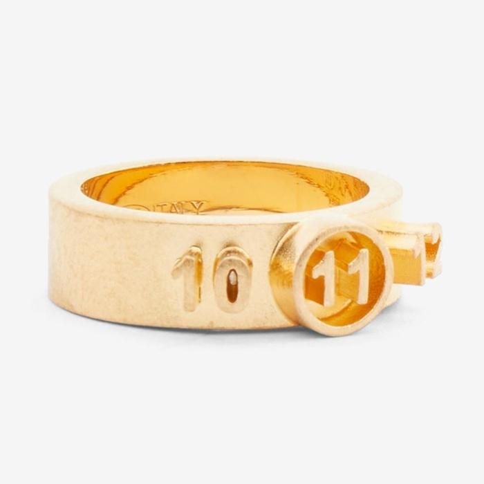 Maison Margiela Unisex Number Logo Ring Gold-Tone Jewelry