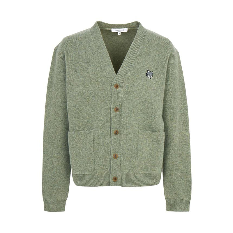 Maison Kitsune Fox Head Men's Wool Cardigan PM00510 KT1180 P131