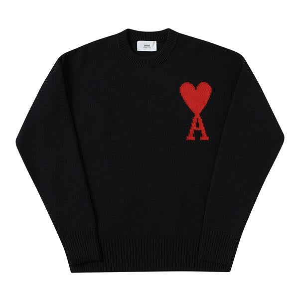 AMI Unisex Crewneck Knit Sweater BFUKS006 018 009