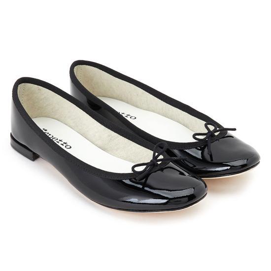 repetto Sandrion Flats Leather Ballet Shoes Black