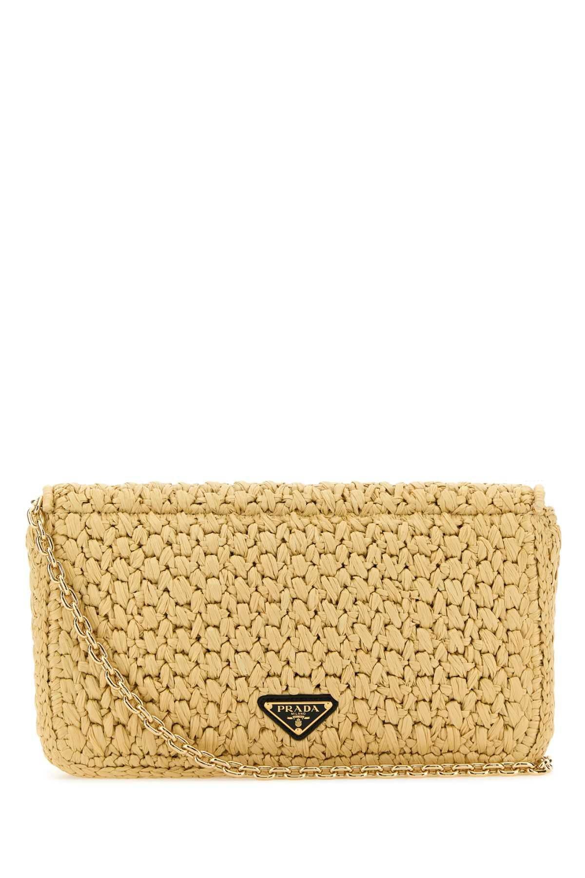 PRADA Leather Shoulder Bag Black