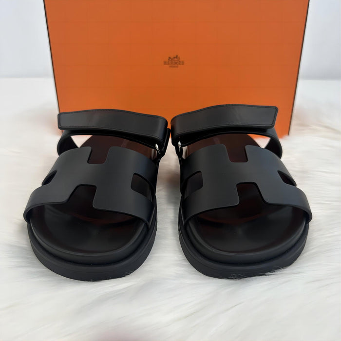 HERMES Black Chypre Women’s Sandals Slippers