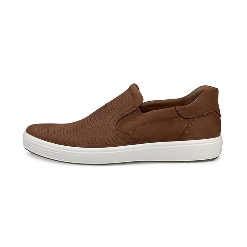 ecco Soft 7 Men’s Slip-On Sneakers Navy Leather