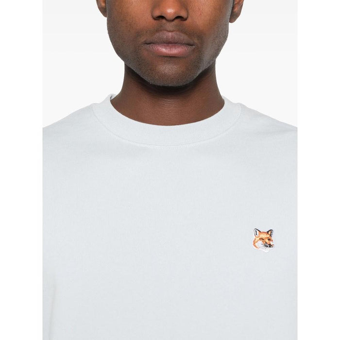 Maison Kitsune Fox Head Logo Sweatshirt Unisex Navy Cotton