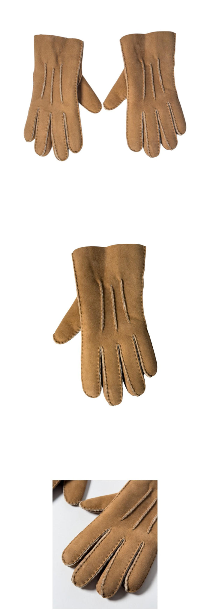 Ugg Men’s Sheepskin Tech Gloves Chestnut Leather Gloves