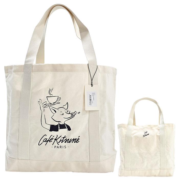 Maison Kitsune Cafe Kitsune Canvas Tote Bag CKMU05101WW9001 P709