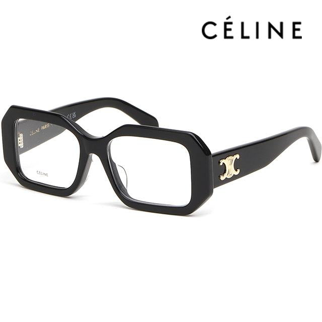 CELINE Triomphe Rectangular Black Bold Acetate Eyeglass Frames Unisex