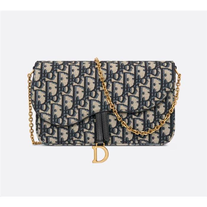 DIOR Saddle Oblique Chain Pouch Clutch Bag S5907CTZQ