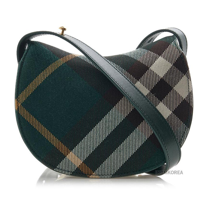 BURBERRY Leather Rocking Horse Shoulder Bag Black Women’s