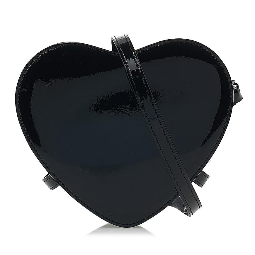Vivienne Westwood Louise Heart Crossbody Bag Black Leather