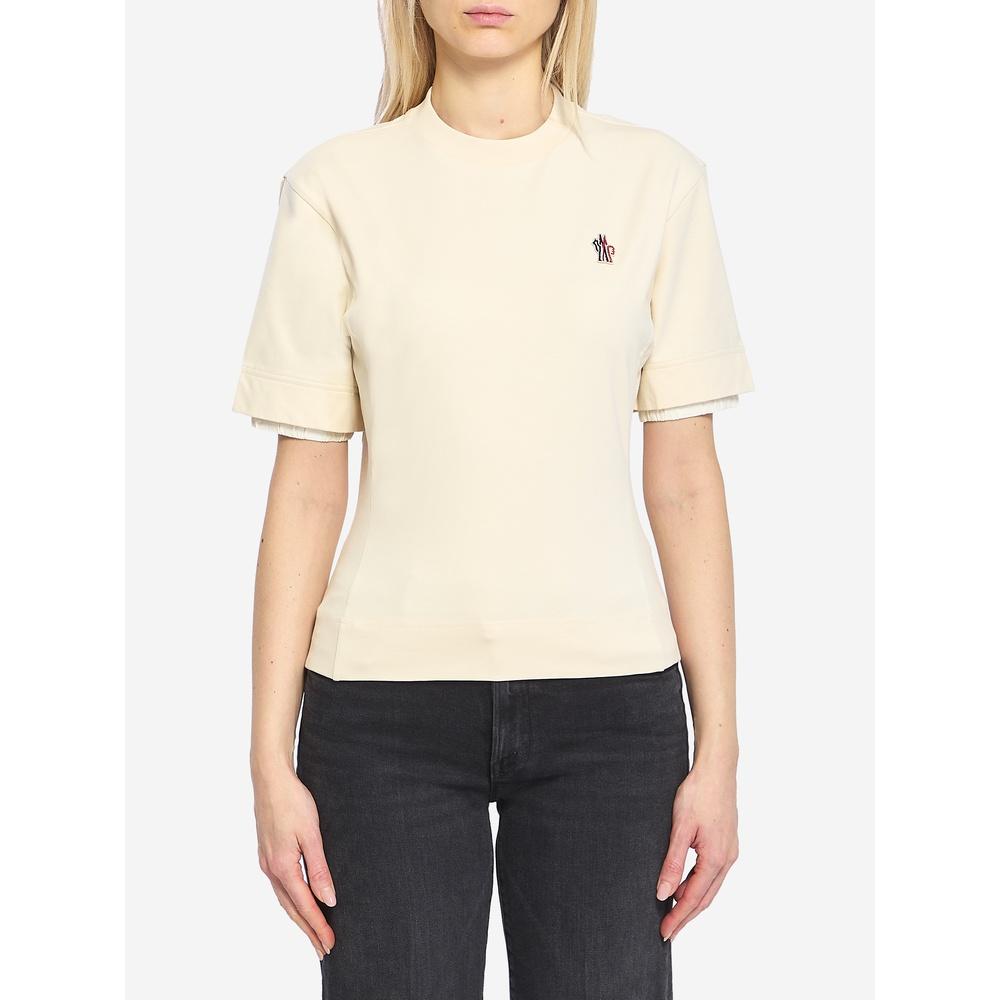 Moncler Grenoble Logo Patch Women’s Short Sleeve T-Shirt White