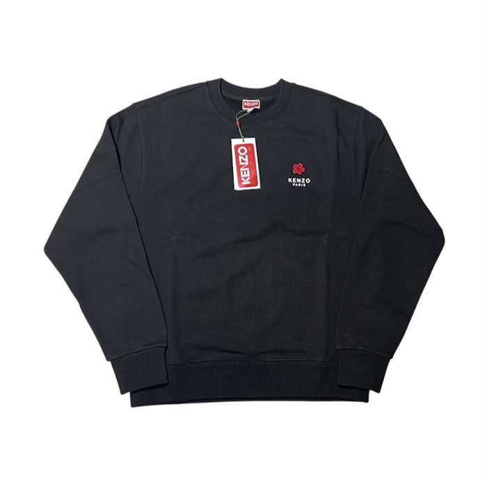 KENZO Logo Embroidered Crewneck Sweatshirt Black