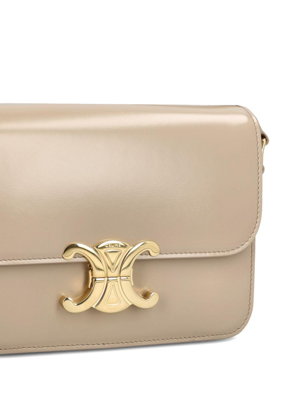 CELINE Leather Shoulder Bag Brown