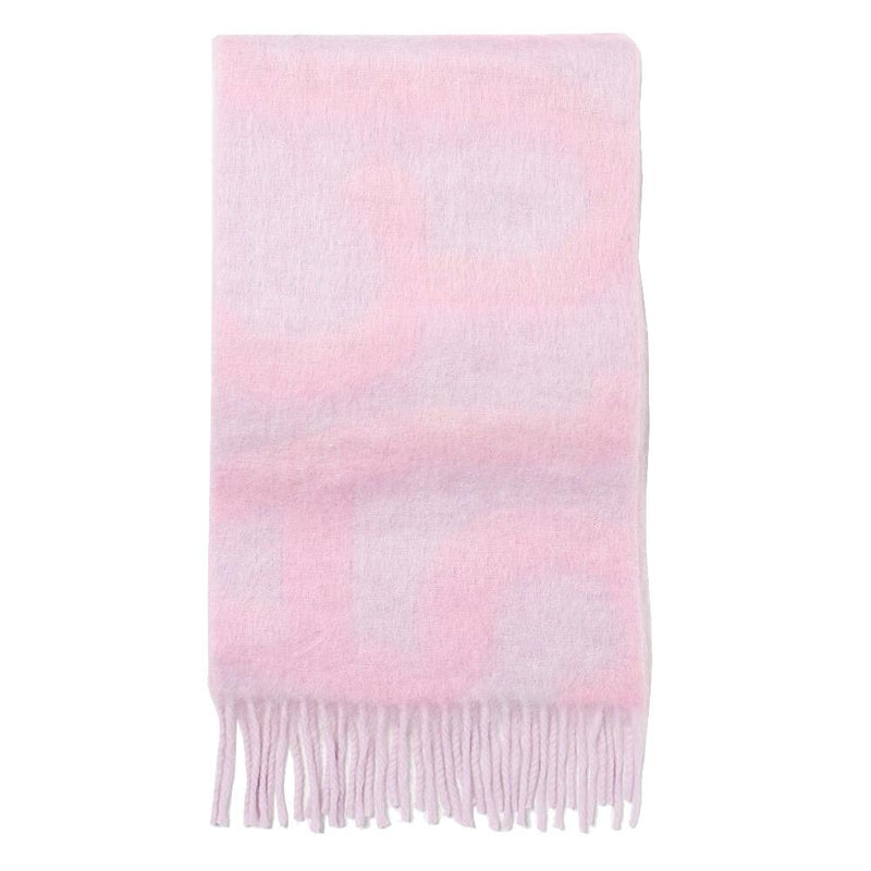 Acne Studios Fringe Wool Scarf Pink