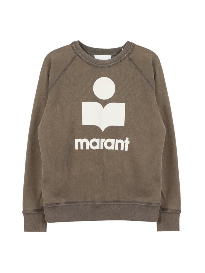 Isabel Marant Etoile Milie NY Logo Sweatshirt Beige