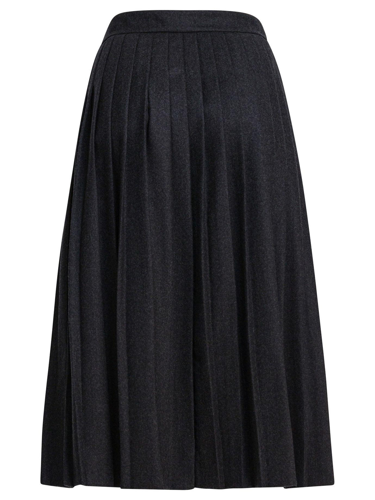 PRADA Black Wool Long Skirt