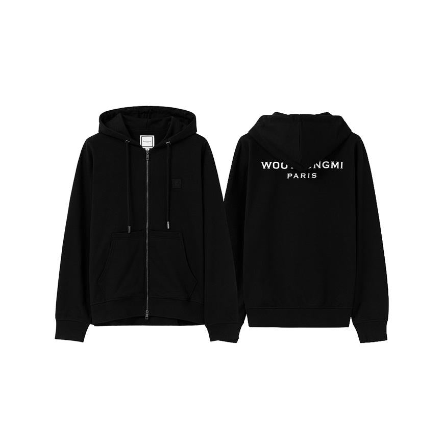 WOOYOUNGMI Men’s Back Logo Zip Hoodie W253TS47 723B