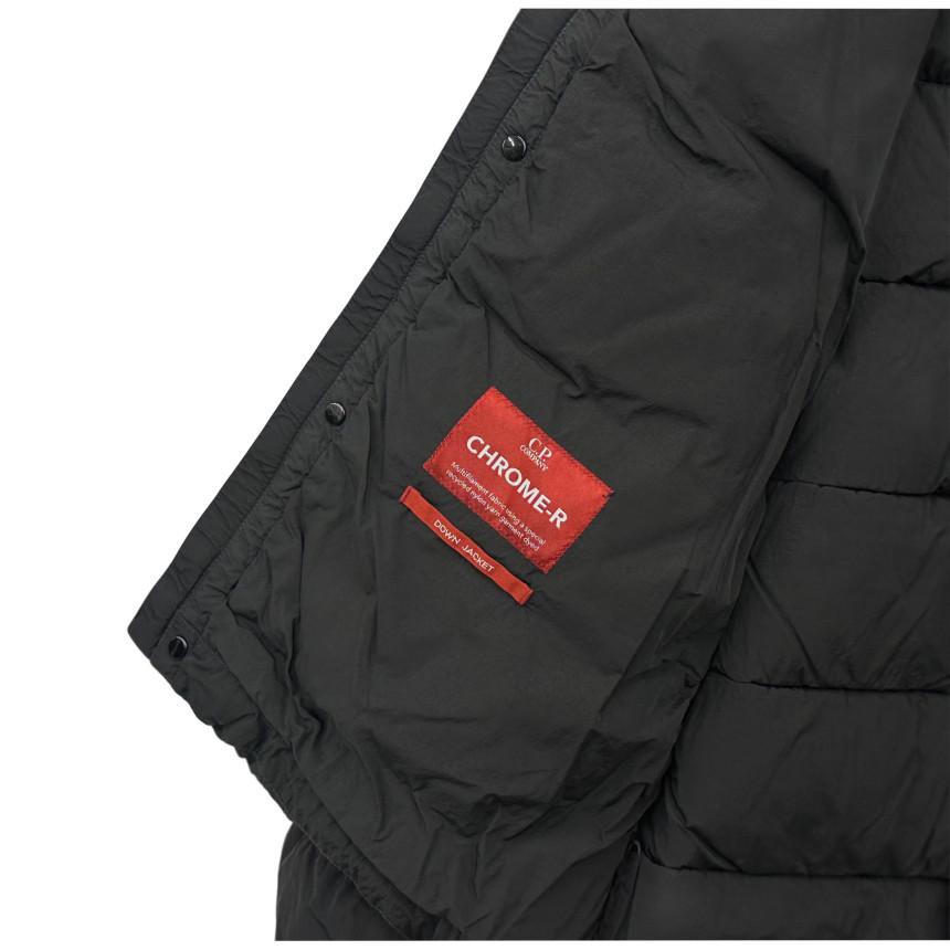 CP Company Chrome-R Lens Badge Down Puffer Jacket Black Unisex