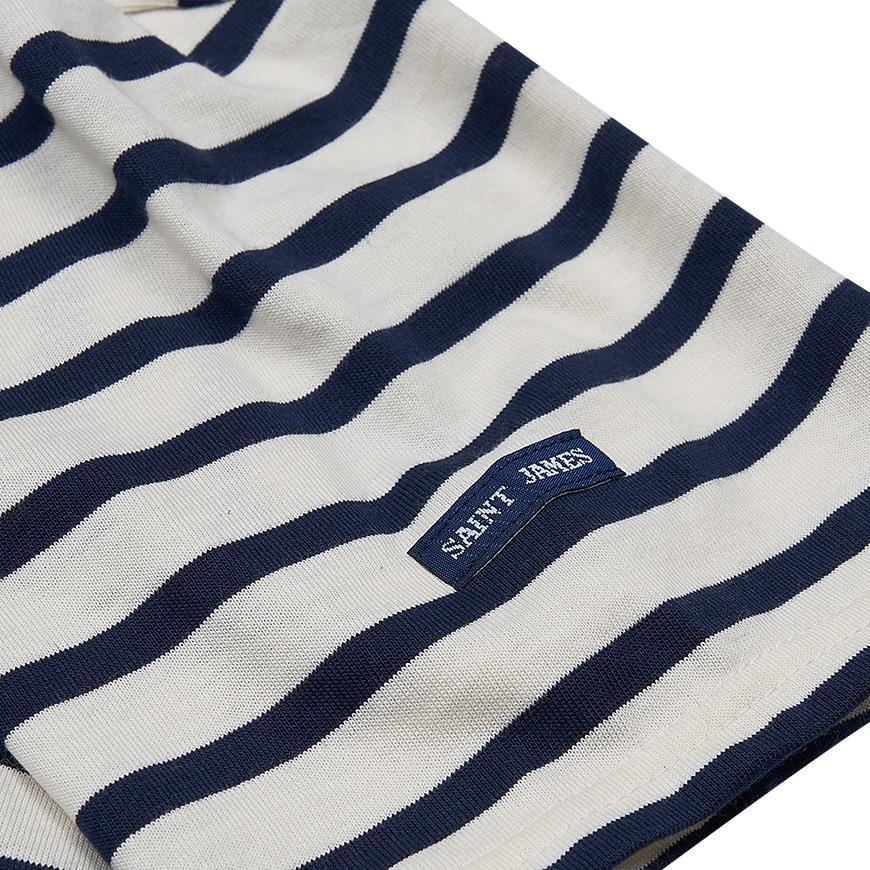 Saint James Ecru/Navy Stripe Etoile Short Sleeve T-Shirt Women