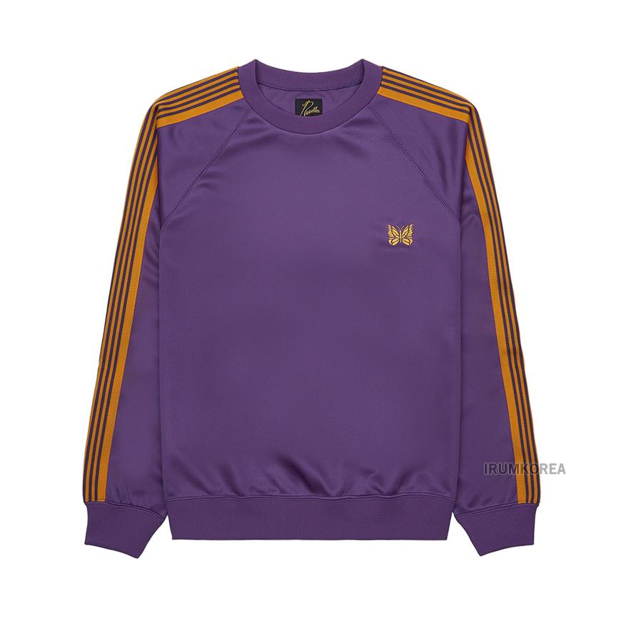 NEEDLES Men’s Track Crewneck T-Shirt QV306C PURPLE