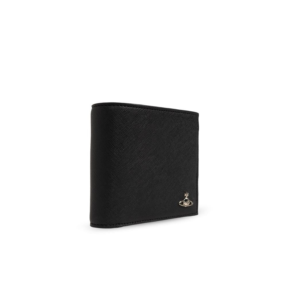 Vivienne Westwood Leather Bifold Wallet with Coin Pocket Black