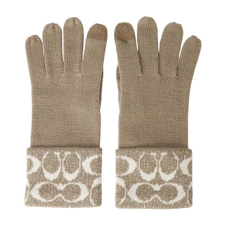 Coach Women’s Knit Gloves and Beanie Set COWC554585 015