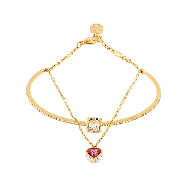 Swarovski Red Heart Chroma Bangle Bracelet Medium Women’s Jewelry